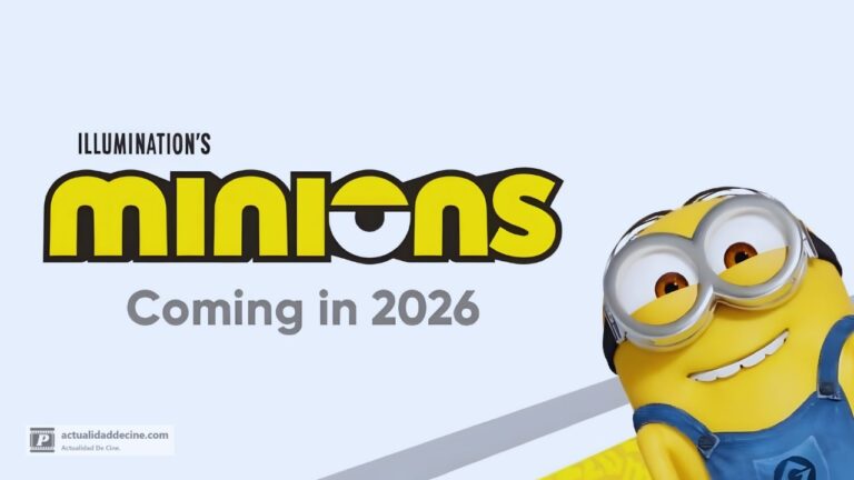 Póster de la película Minions 3 y personajes Minion amarillos.