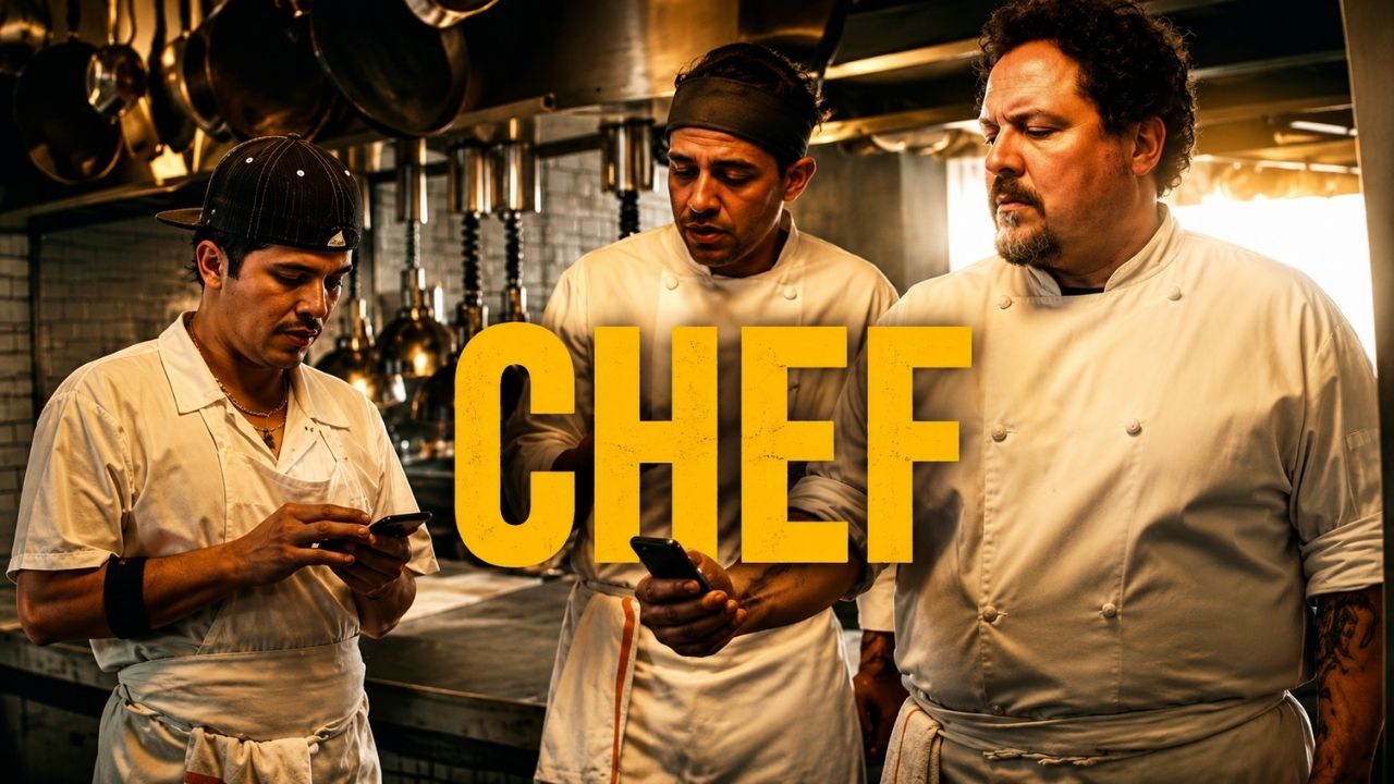 Jon Favreau dans le film Chef préparant des plats dans un food truck