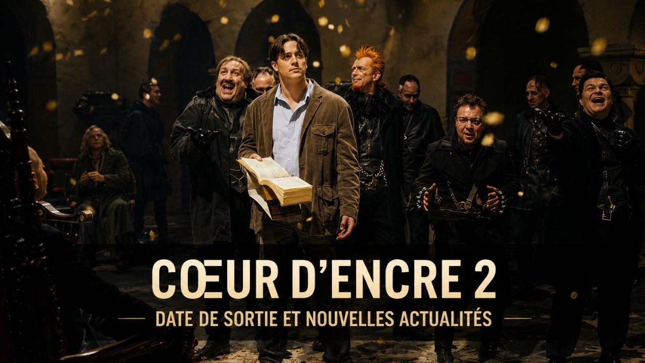 Une scène sombre mettant en avant plusieurs personnages fantastiques.